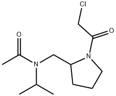 N-[1-(2-Chloro-acetyl)-pyrrolidin-2-ylMethyl]-N-isopropyl-acetaMide 구조식 이미지