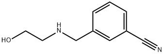 3-{[(2-hydroxyethyl)amino]methyl}benzonitrile 구조식 이미지