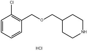 4-{[(2-Chlorobenzyl)oxy]methyl}piperidinehydrochloride Structure