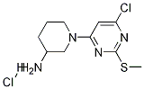 1-(6-Chloro-2-methylsulfanyl-pyrimidin-4-yl)-piperidin-3-ylamine hydrochloride Structure