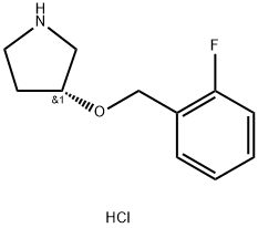 (R)-3-(2-Fluoro-benzyloxy)-pyrrolidine hydrochloride 구조식 이미지