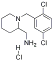 C-[1-(2,5-Dichloro-benzyl)-piperidin-2-yl]-methylamine hydrochloride 구조식 이미지