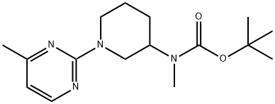 Methyl-[1-(4-methyl-pyrimidin-2-yl)-piperidin-3-yl]-carbamic acid tert-butyl ester 구조식 이미지