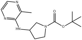 3-(3-Methyl-pyrazin-2-ylamino)-pyrrolidine-1-carboxylic acid tert-butyl ester Structure