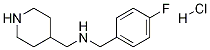 (4-Fluoro-benzyl)-piperidin-4-ylmethyl-amine hydrochloride 구조식 이미지