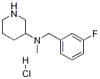 (3-Fluoro-benzyl)-methyl-piperidin-3-yl-amine hydrochloride 구조식 이미지
