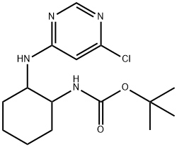 [2-(6-Chloro-pyrimidin-4-ylamino)-cyclohexyl]-carbamic acid tert-butyl ester Structure