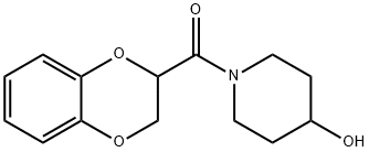 (2,3-Dihydro-benzo[1,4]dioxin-2-yl)-(4-hydroxy-piperidin-1-yl)-Methanone 구조식 이미지