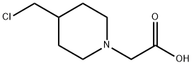 (4-ChloroMethyl-piperidin-1-yl)-acetic acid Structure