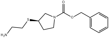 (R)-3-(2-AMino-ethylsulfanyl)-pyrrolidine-1-carboxylic acid benzyl ester Structure