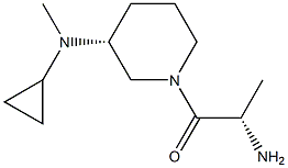 (S)-2-AMino-1-[(R)-3-(cyclopropyl-Methyl-aMino)-piperidin-1-yl]-propan-1-one 구조식 이미지