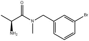 (S)-2-AMino-N-(3-broMo-benzyl)-N-Methyl-propionaMide 구조식 이미지