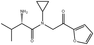 (S)-2-AMino-N-cyclopropyl-N-(2-furan-2-yl-2-oxo-ethyl)-3-Methyl-butyraMide Structure