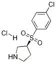 (S)-3-(4-Chloro-benzenesulfonyl)-pyrrolidine hydrochloride Structure