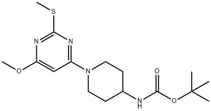 [1-(6-Methoxy-2-Methylsulfanyl-pyriMidin-4-yl)-piperidin-4-yl]-carbaMic acid tert-butyl ester Structure