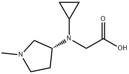 [Cyclopropyl-((R)-1-Methyl-pyrrolidin-3-yl)-aMino]-acetic acid 구조식 이미지