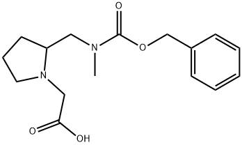 {2-[(Benzyloxycarbonyl-Methyl-aMino)-Methyl]-pyrrolidin-1-yl}-acetic acid 구조식 이미지