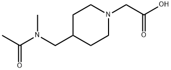 {4-[(Acetyl-Methyl-aMino)-Methyl]-piperidin-1-yl}-acetic acid 구조식 이미지