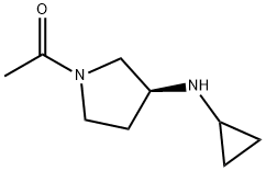 1-((S)-3-CyclopropylaMino-pyrrolidin-1-yl)-ethanone 구조식 이미지