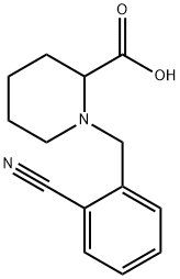 1-(2-Cyano-benzyl)-piperidine-2-carboxylic acid Structure