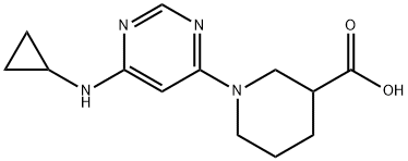 1-(6-CyclopropylaMino-pyriMidin-4-yl)-piperidine-3-carboxylic acid Structure