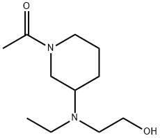1-{3-[Ethyl-(2-hydroxy-ethyl)-aMino]-piperidin-1-yl}-ethanone 구조식 이미지