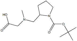 2-[(CarboxyMethyl-Methyl-aMino)-Methyl]-pyrrolidine-1-carboxylic acid tert-butyl ester Structure