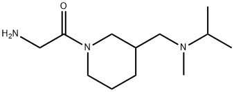 2-AMino-1-{3-[(isopropyl-Methyl-aMino)-Methyl]-piperidin-1-yl}-ethanone 구조식 이미지