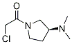 2-Chloro-1-((S)-3-diMethylaMino-pyrrolidin-1-yl)-ethanone 구조식 이미지