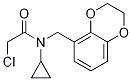 2-Chloro-N-cyclopropyl-N-(2,3-dihydro-benzo[1,4]dioxin-5-ylMethyl)-acetaMide 구조식 이미지