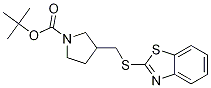 3-(Benzothiazol-2-ylsulfanylMethyl)
-pyrrolidine-1-carboxylic acid tert
-butyl ester Structure