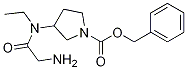 3-[(2-AMino-acetyl)-ethyl-aMino]-pyrrolidine-1-carboxylic acid benzyl ester 구조식 이미지