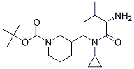 3-{[((S)-2-AMino-3-Methyl-butyryl)-cyclopropyl-aMino]-Methyl}-piperidine-1-carboxylic acid tert-butyl ester Structure