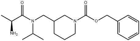 3-{[((S)-2-AMino-propionyl)-isopropyl-aMino]-Methyl}-piperidine-1-carboxylic acid benzyl ester 구조식 이미지