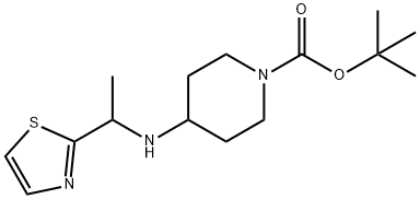 4-(1-Thiazol-2-yl-ethylaMino)-piperidine-1-carboxylic acid tert-butyl ester Structure