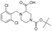 4-(2,6-Dichloro-benzyl)-piperazine-1,3-dicarboxylic acid 1-tert-butyl ester Structure