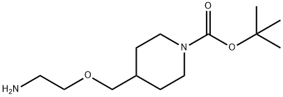 4-(2-AMino-ethoxyMethyl)-piperidine-1-carboxylic acid tert-butyl ester 구조식 이미지