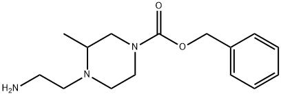 4-(2-AMino-ethyl)-3-Methyl-piperazine-1-carboxylic acid benzyl ester 구조식 이미지