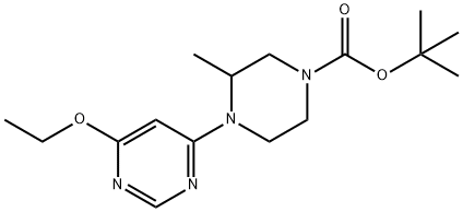 4-(6-Ethoxy-pyriMidin-4-yl)-3-Methyl-piperazine-1-carboxylic acid tert-butyl ester Structure