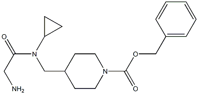 4-{[(2-AMino-acetyl)-cyclopropyl-aMino]-Methyl}-piperidine-1-carboxylic acid benzyl ester 구조식 이미지