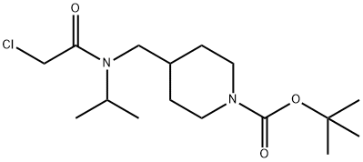 4-{[(2-Chloro-acetyl)-isopropyl-aMino]-Methyl}-piperidine-1-carboxylic acid tert-butyl ester 구조식 이미지