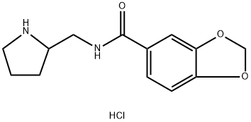 Benzo[1,3]dioxole-5-carboxylic acid (pyrrolidin-2-ylMethyl)-aMide hydrochloride Structure