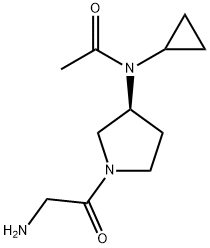 N-[(S)-1-(2-AMino-acetyl)-pyrrolidin-3-yl]-N-cyclopropyl-acetaMide 구조식 이미지