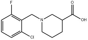 1-(2-chloro-6-fluorobenzyl)piperidine-3-carboxylic acid Structure