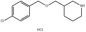 3-{[(4-Chlorobenzyl)oxy]methyl}piperidinehydrochloride Structure