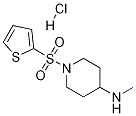 Methyl-[1-(thiophene-2-sulfonyl)-piperidin-4-yl]-amine hydrochloride Structure