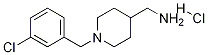 [1-(3-Chloro-benzyl)-piperidin-4-yl]-methyl-amine hydrochloride 구조식 이미지