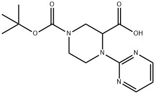 4-Pyrimidin-2-yl-piperazine-1,3-dicarboxylic acid 1-tert-butyl ester Structure