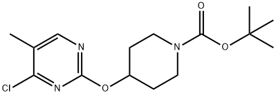 4-(4-Chloro-5-methyl-pyrimidin-2-yloxy)-piperidine-1-carboxylic acid tert-butyl ester Structure