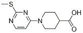 1-(2-Methylsulfanyl-pyrimidin-4-yl)-piperidine-4-carboxylic acid 구조식 이미지